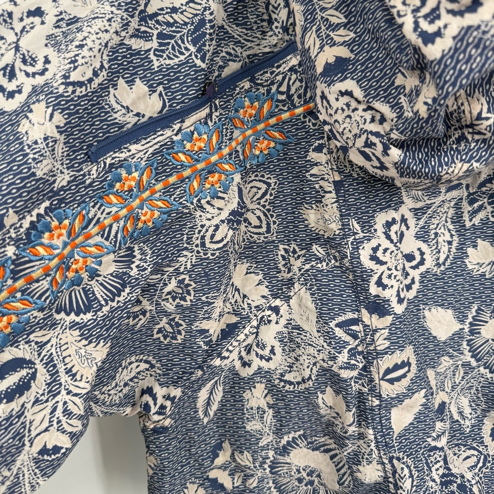 Free People Movement My Everything Purple Jacket Size Small Embroidered Floral - Picture 10 of 12